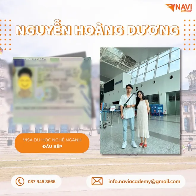 Học viên NAVI nhận visa du học nghề đầu bếp tại Đức